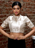 Gold Tissue Designer Blouse