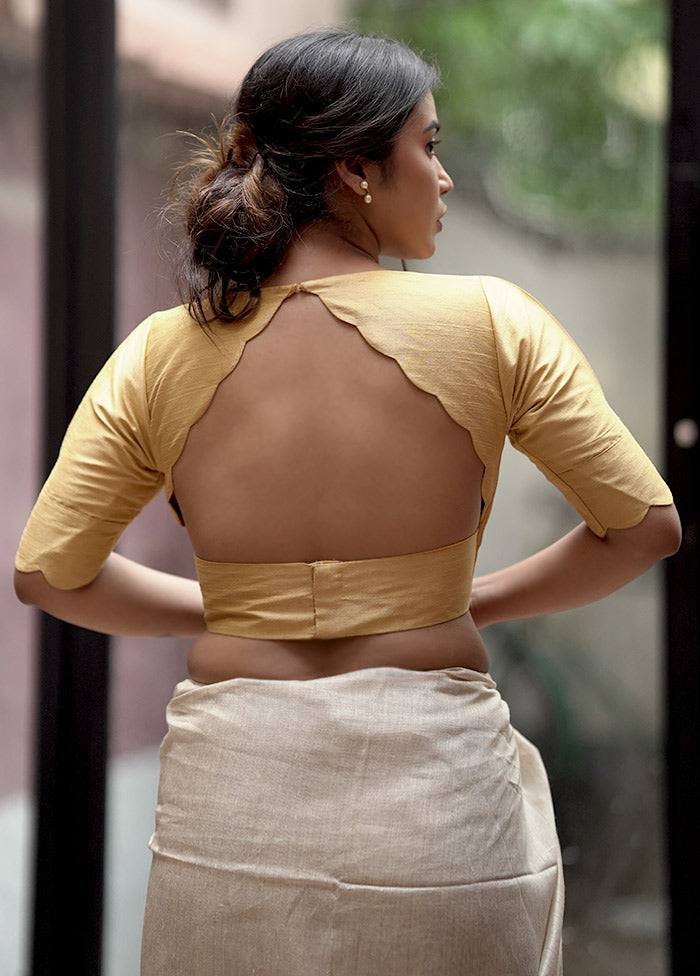 Golden Dupion Silk Designer Blouse