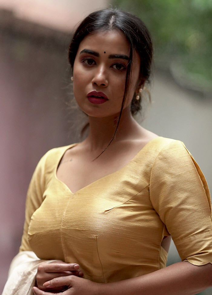 Golden Dupion Silk Designer Blouse