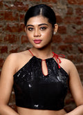 Black Sequined Designer Blouse