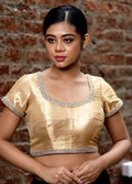 Gold Tissue Designer Blouse