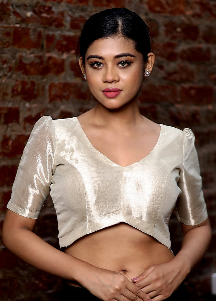 Golden Tissue Designer Blouse
