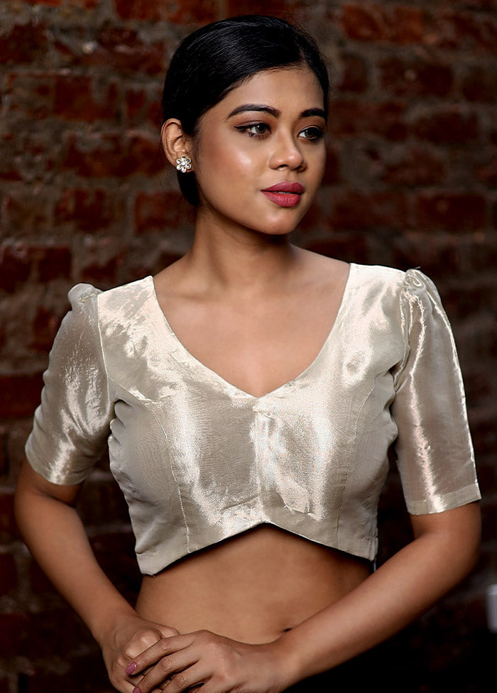 Golden Tissue Designer Blouse