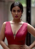 Maroon Silk Designer Blouse