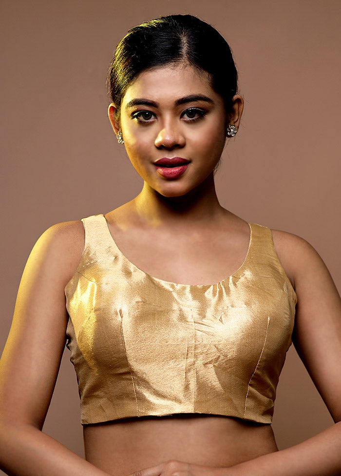 Golden Tissue Designer Blouse