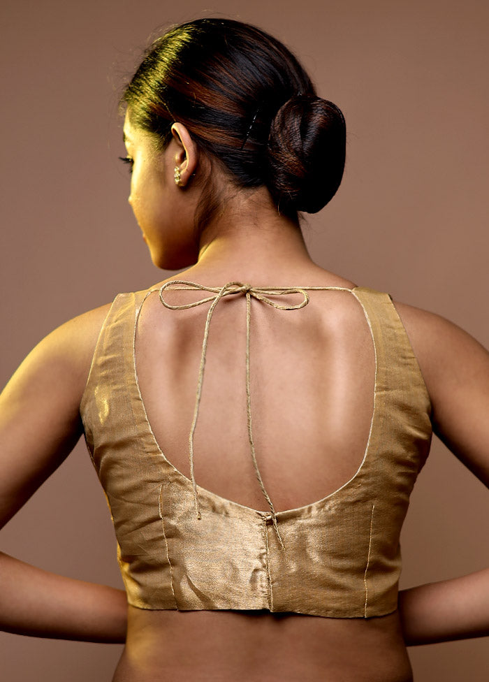 Golden Tissue Designer Blouse