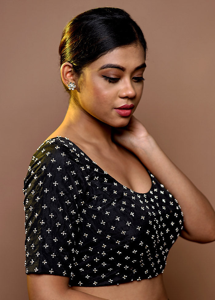 Black Silk Designer Blouse