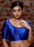 Blue Dupion Silk Designer Blouse