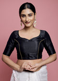 Black Dupion Silk Designer Blouse