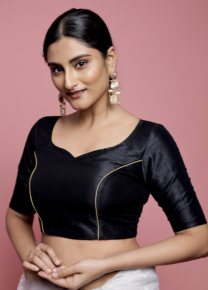 Black Dupion Silk Designer Blouse