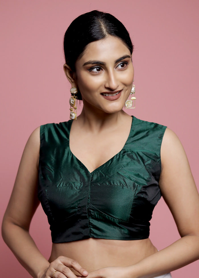 Green Silk Designer Blouse
