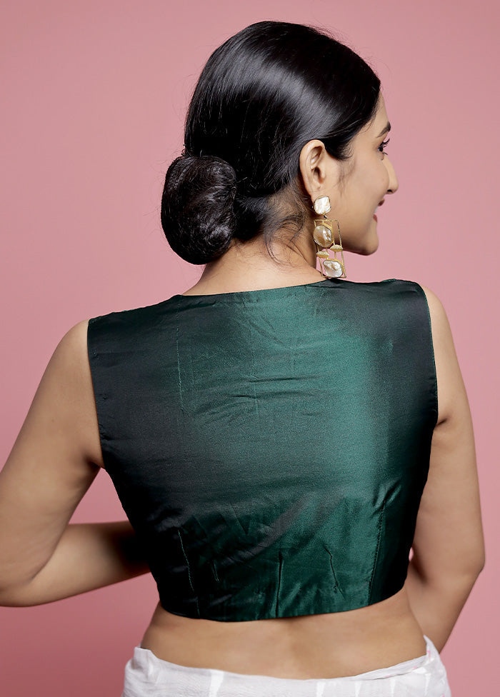 Green Silk Designer Blouse