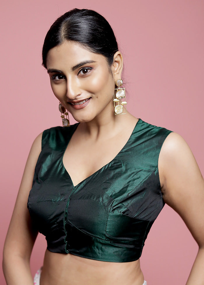 Green Silk Designer Blouse