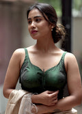 Green Silk Designer Blouse