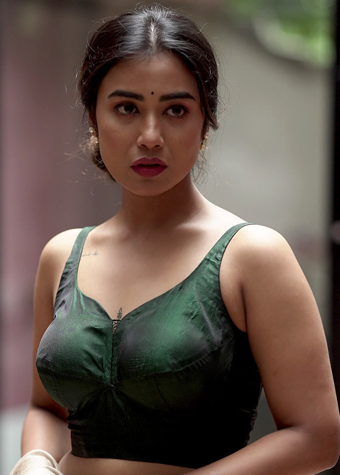 Green Silk Designer Blouse