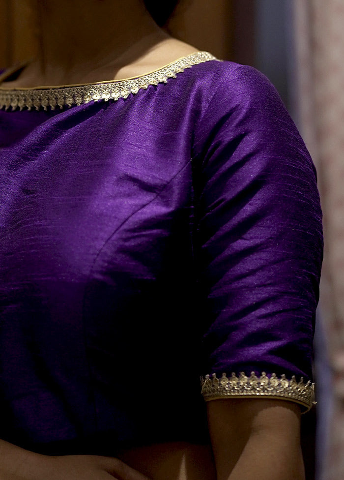 Purple Dupion Silk Designer Blouse