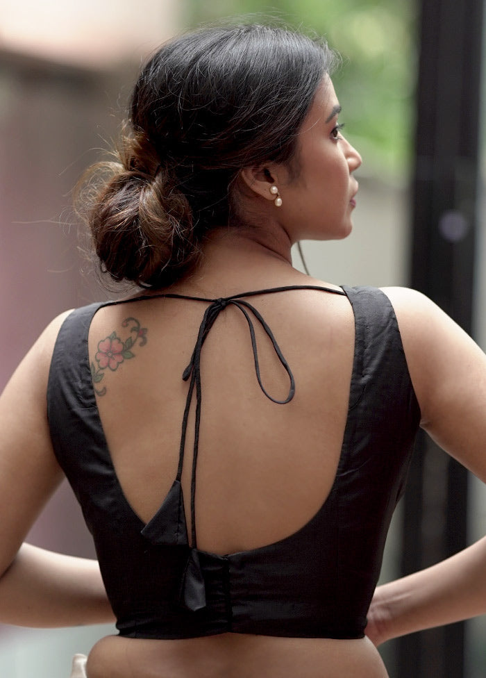Black Silk Designer Blouse