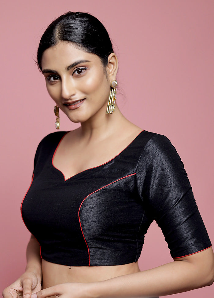 Black Dupion Silk Designer Blouse