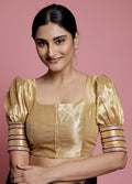 Golden Tissue Designer Blouse