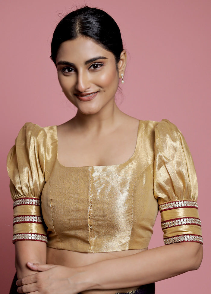 Golden Tissue Designer Blouse