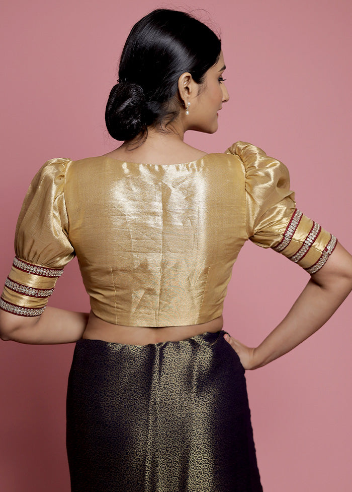 Golden Tissue Designer Blouse