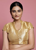 Golden Tissue Designer Blouse