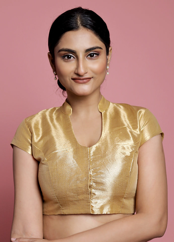 Golden Tissue Designer Blouse