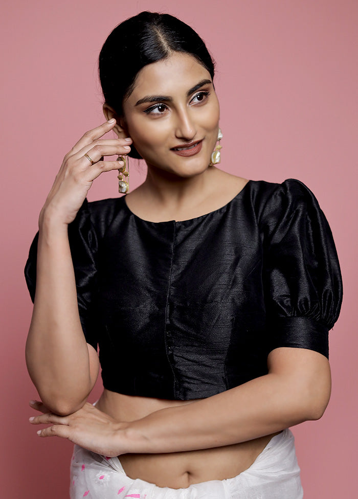 Black Dupion Silk Designer Blouse