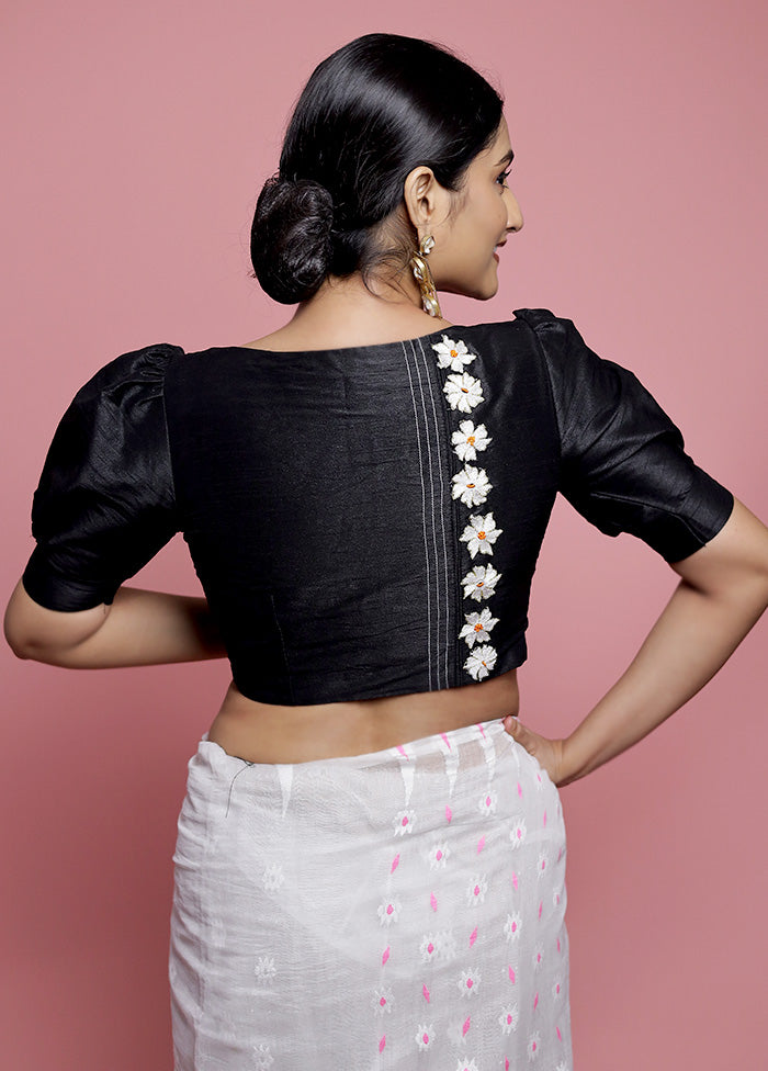 Black Dupion Silk Designer Blouse