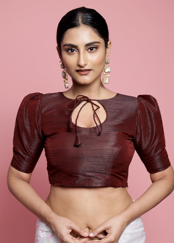 Maroon Dupion Silk Designer Blouse