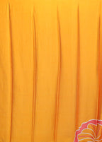 Yellow Georgette Saree With Blouse Piece