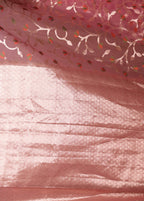 Pink Organza Saree With Blouse Piece