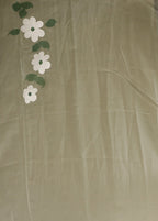 Green Organza Saree With Blouse Piece