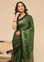Green Modal Silk Saree Without Blouse Piece