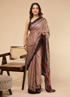Rust Modal Silk Saree Without Blouse Piece