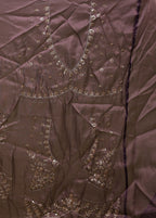 Purple Georgette Saree With Blouse Piece