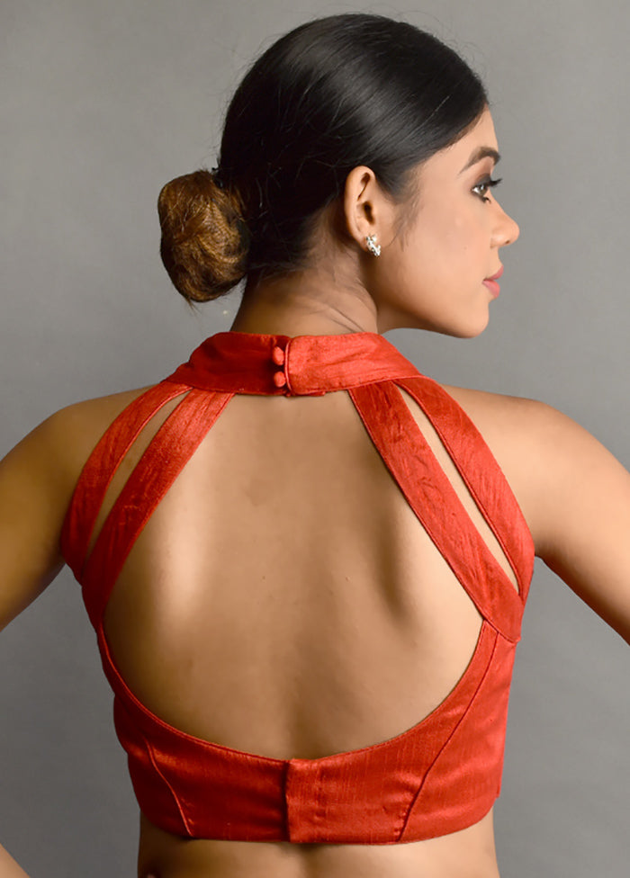 Red  Silk Designer Blouse