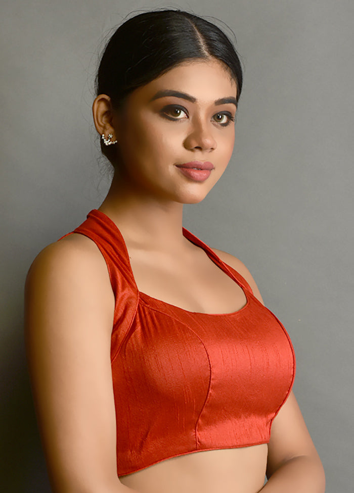 Red  Silk Designer Blouse