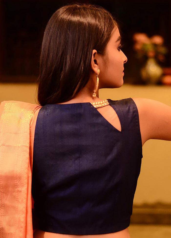 Blue Silk Designer Blouse