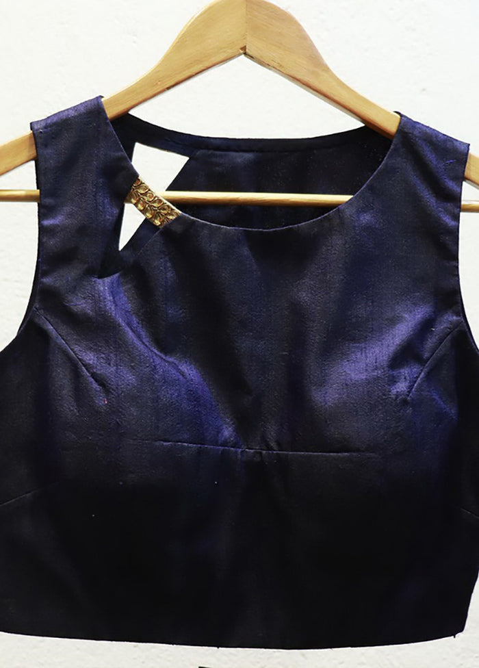 Blue Silk Designer Blouse