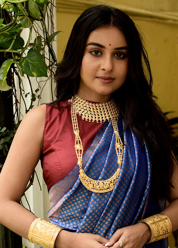 Maroon Pure Silk Designer Blouse