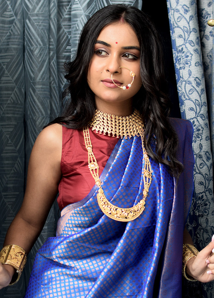 Maroon Pure Silk Designer Blouse