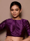 Purple Dupion Silk Designer Blouse