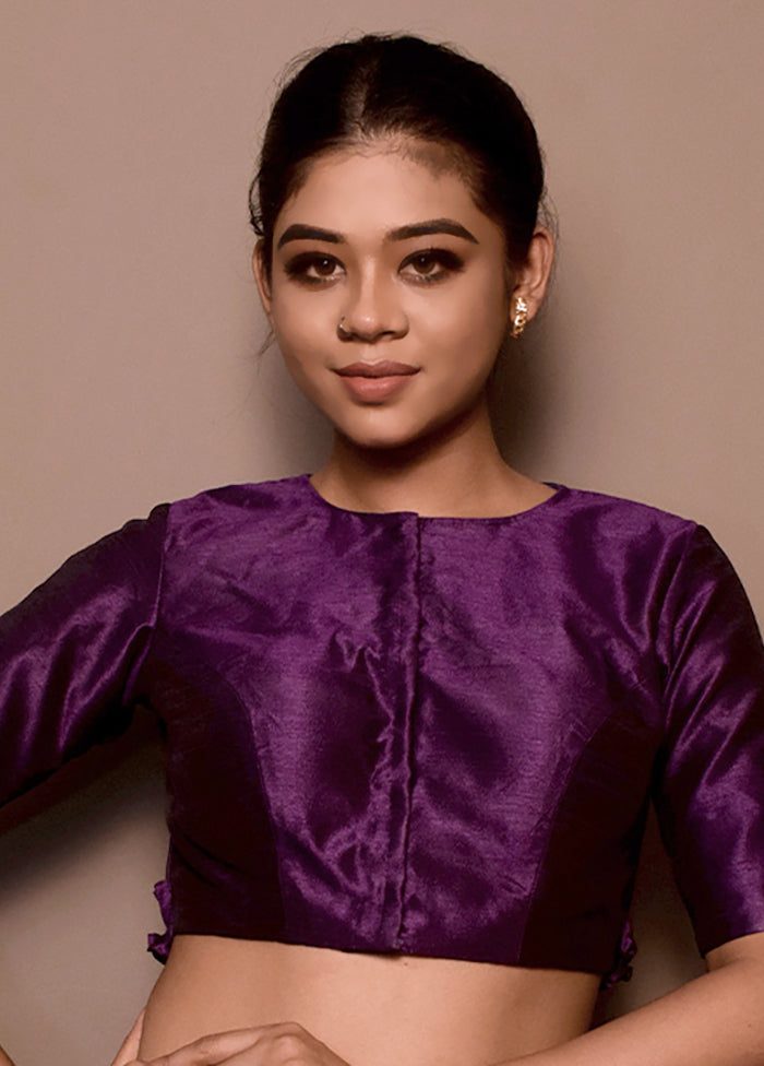 Purple Dupion Silk Designer Blouse