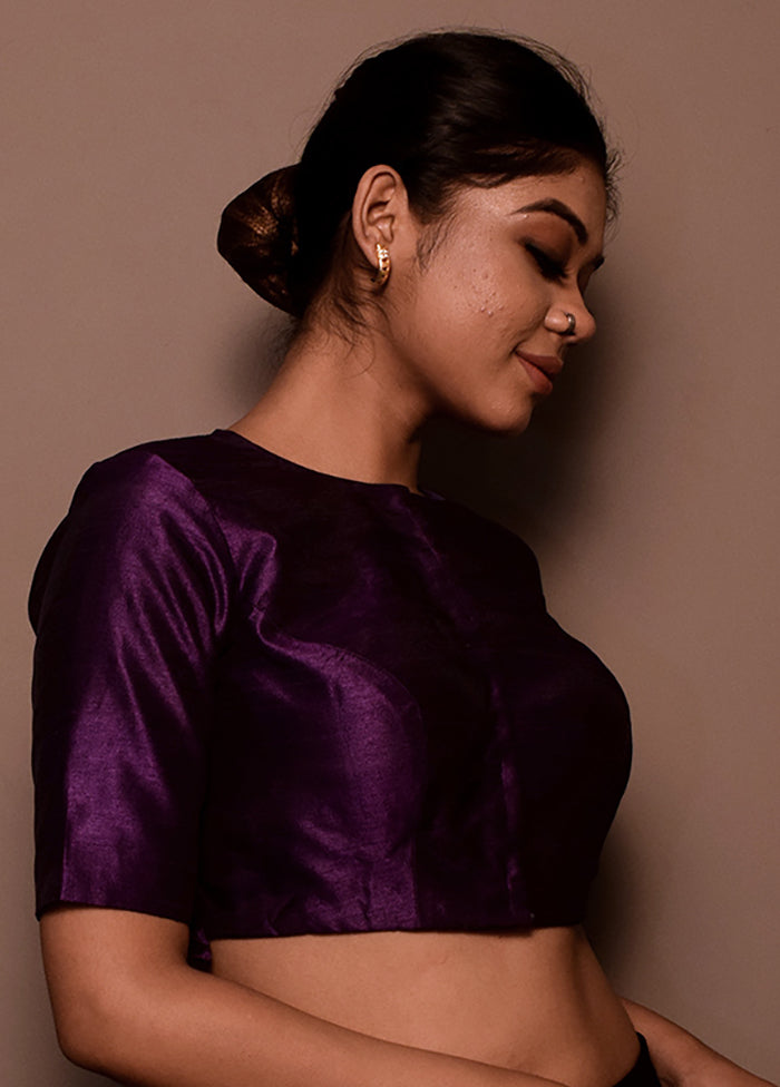 Purple Dupion Silk Designer Blouse