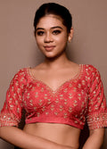 Pink Silk Designer Blouse