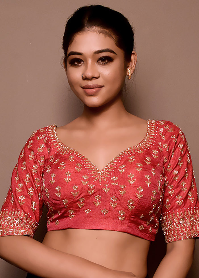 Pink Silk Designer Blouse