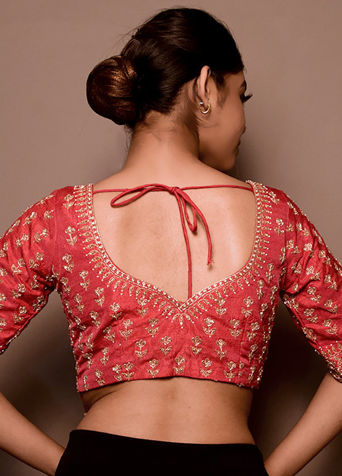 Pink Silk Designer Blouse