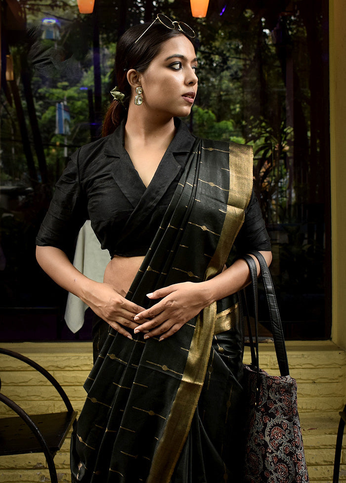 Black Silk Designer Blouse