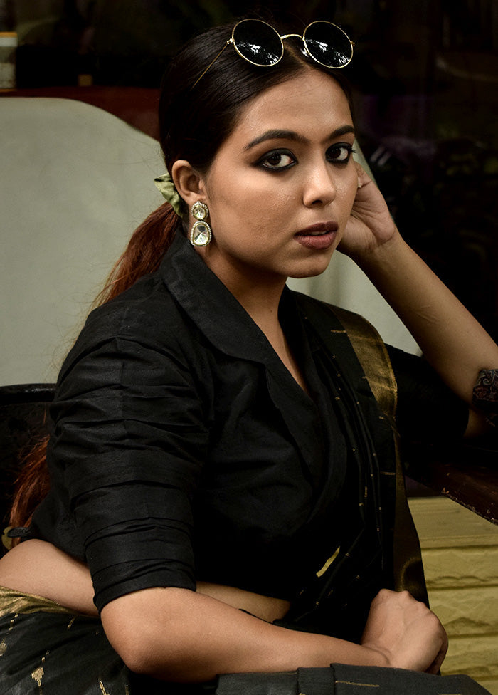 Black Silk Designer Blouse
